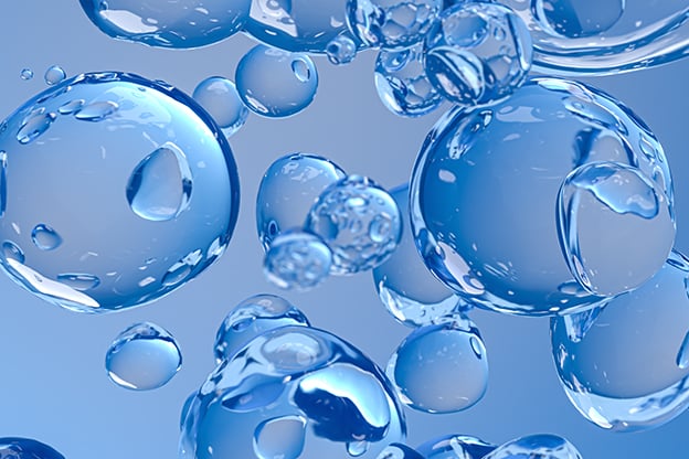 Gouttes d'eau sur un tissu déperlant